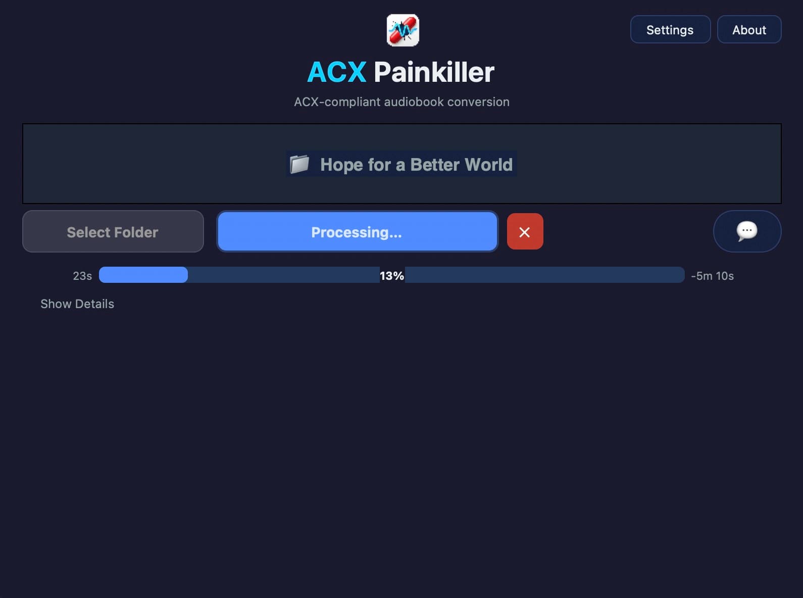 ACX Painkiller QC and output settings